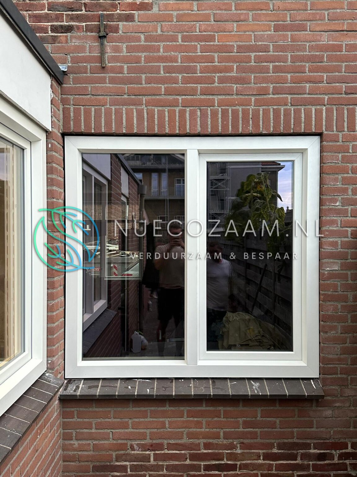 NuEcozaam Kunststof kozijnen Almelo wit houtnerf