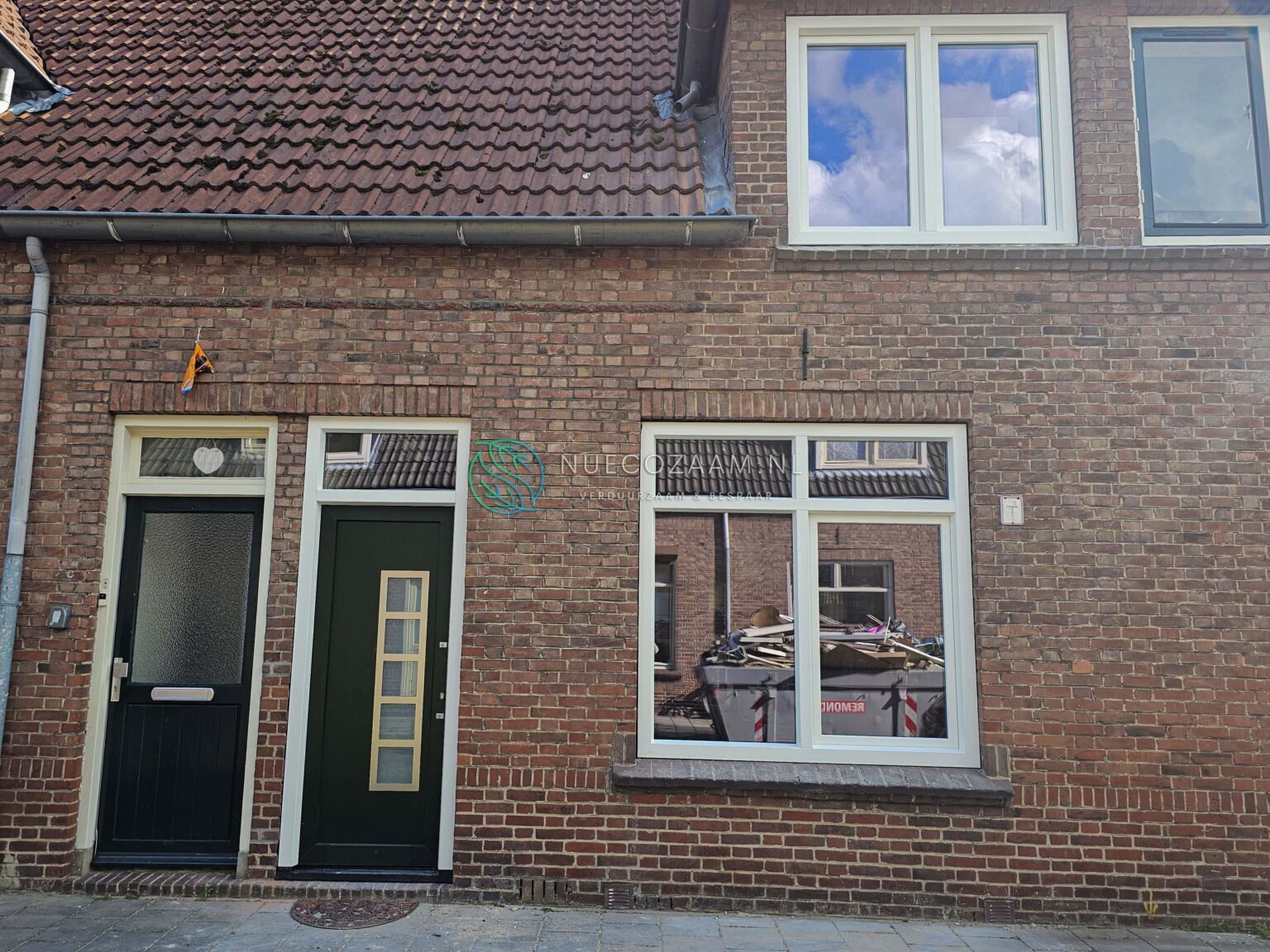 NuEcozaam Kunststof kozijnen Almelo wit houtnerf